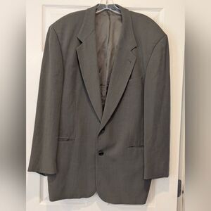 Hugo Boss Apollone Wool Army Green Two Button Blazer Jacket Size 44R Old Money